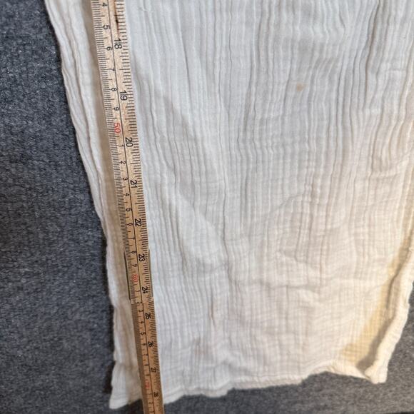 Abercrombie & Fitch Pants Womens Small White Smocked Waist Wide Leg Boho Beach - Picture 10 of 12